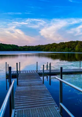 Pond with pier