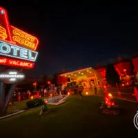 Cozy Cone at Cars Land at night