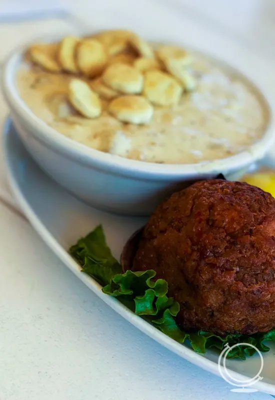 Chowder and stuffed quahog at Captain Parker's 