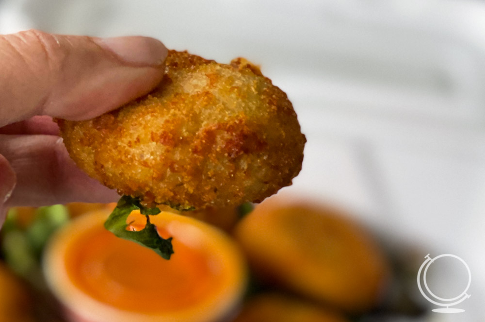 Fried Chowder cake at Skipper Chowder House - one of the best retaurants in Yarmouth MA