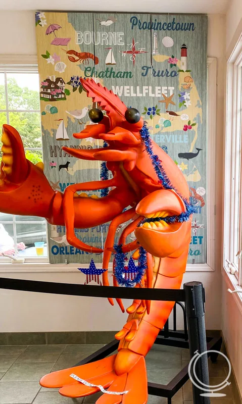 Seafood Sam's lobster statue