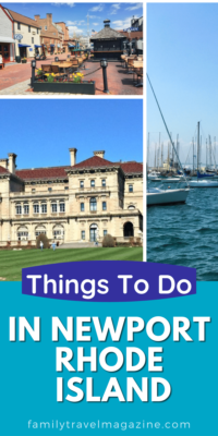 Things to do in Newport RI with kids, including the mansions, Cliff Walk, beach, sailing, and restaurant ideas.