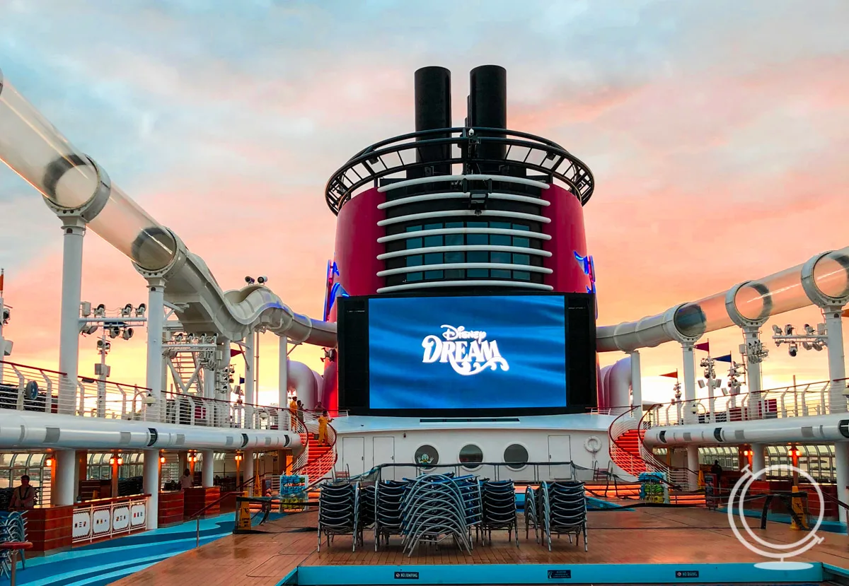 The Disney Dream at Sunset (post - is a disney cruise worth it)