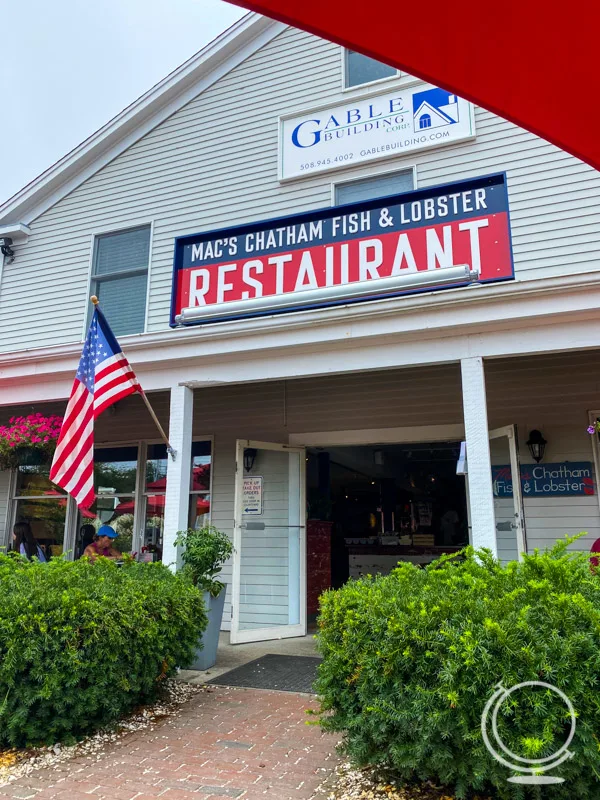 Entrance of Mac's Chatham Fish and Lobster restaurant