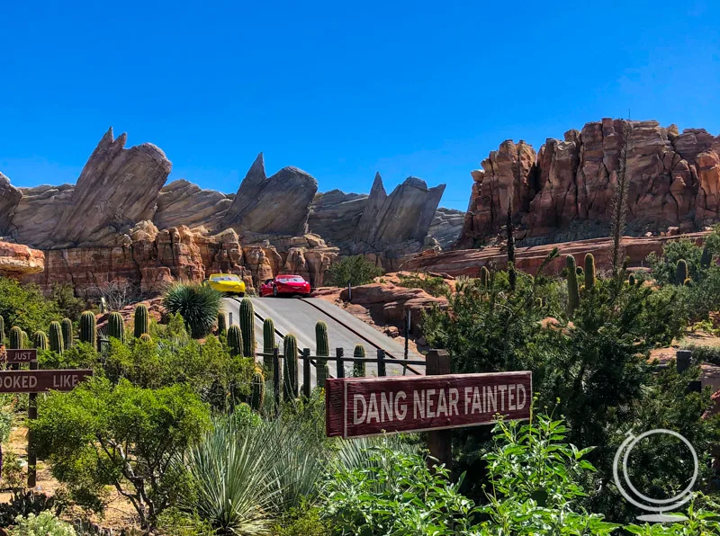 Two cars at Radiator Springs Racers