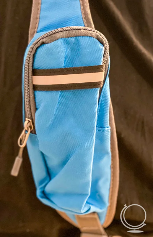 Pouch on sling bag strap