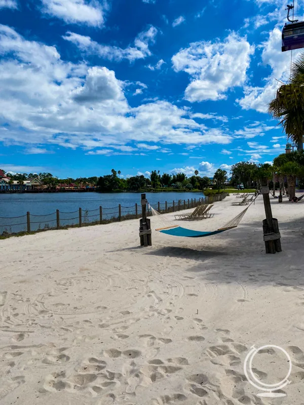 Beach area at Caribbean Beach Resort