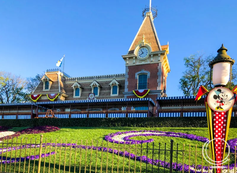 Disneyland train station entrance