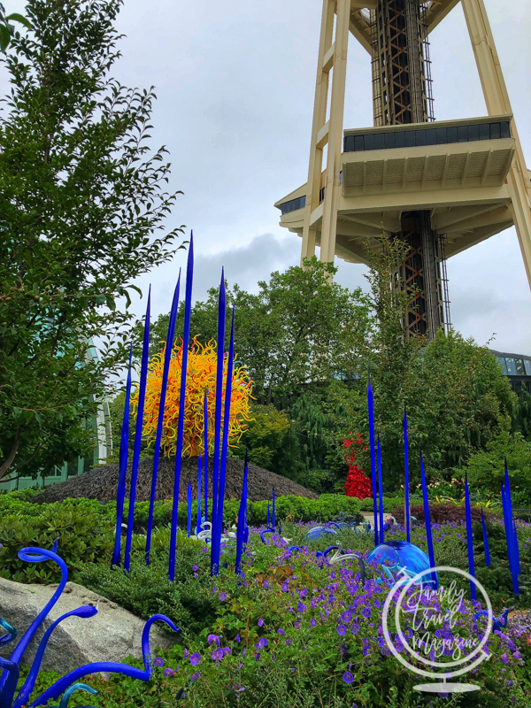 Chihuly sculptures outside of Space Needle