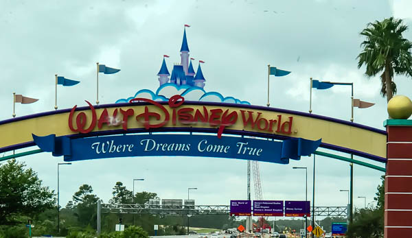 Entrance sign at Walt Disney World
