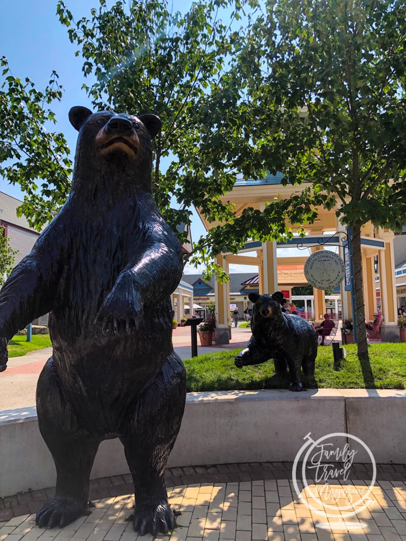 Bear figures outside at Settlers Green