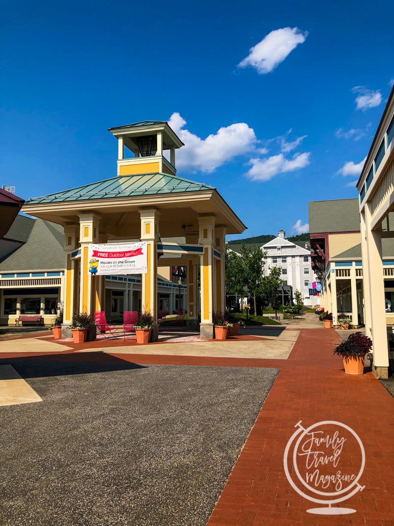 Gazebo in courtyard of outlet mall