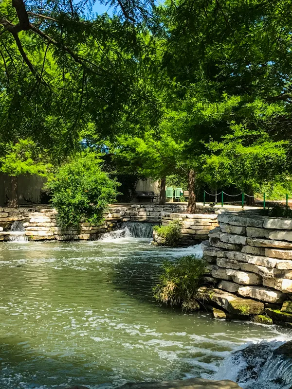 Waterfalls in the Pearl on the River Walk 