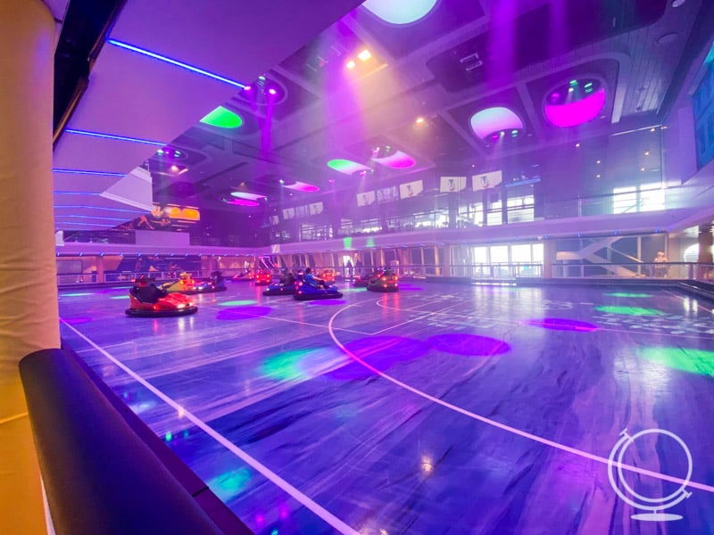 Bumper cars indoors