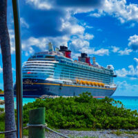 The Disney Dream docked at Castaway Cay