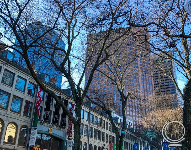 Faneuil Hall Marketplace in the winter