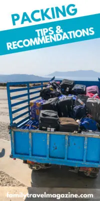 Photo of luggage packing into the back of a truck