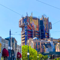 Exterior of Guardians of the Galaxy - Mission: BREAKOUT! with the Hyperion Theater in the foreground