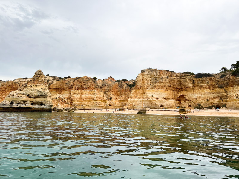 Caves along water in the Algarve