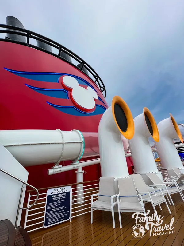 Disney cruise funnel in the rain