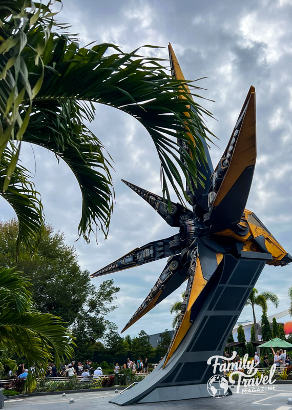 New Rides at Disney World (9 Newly Opened and Upcoming Attractions) 7 Guardians of the Galaxy starship statue