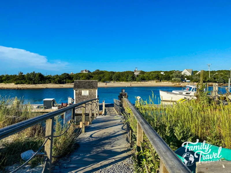 Boat dock leading to small inlet