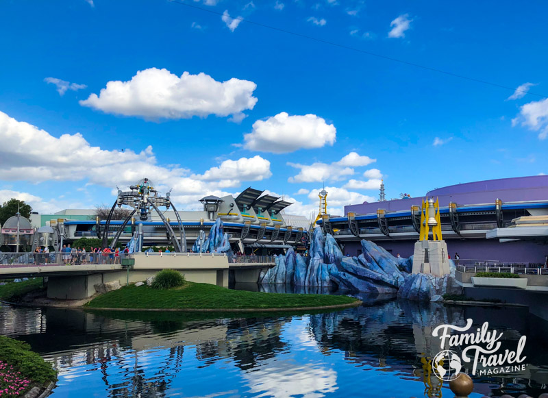 View of Tomorrowland from the Hub of the Magic Kingdom