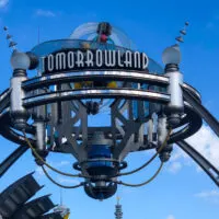 Tomorrowland overhead entrance sign
