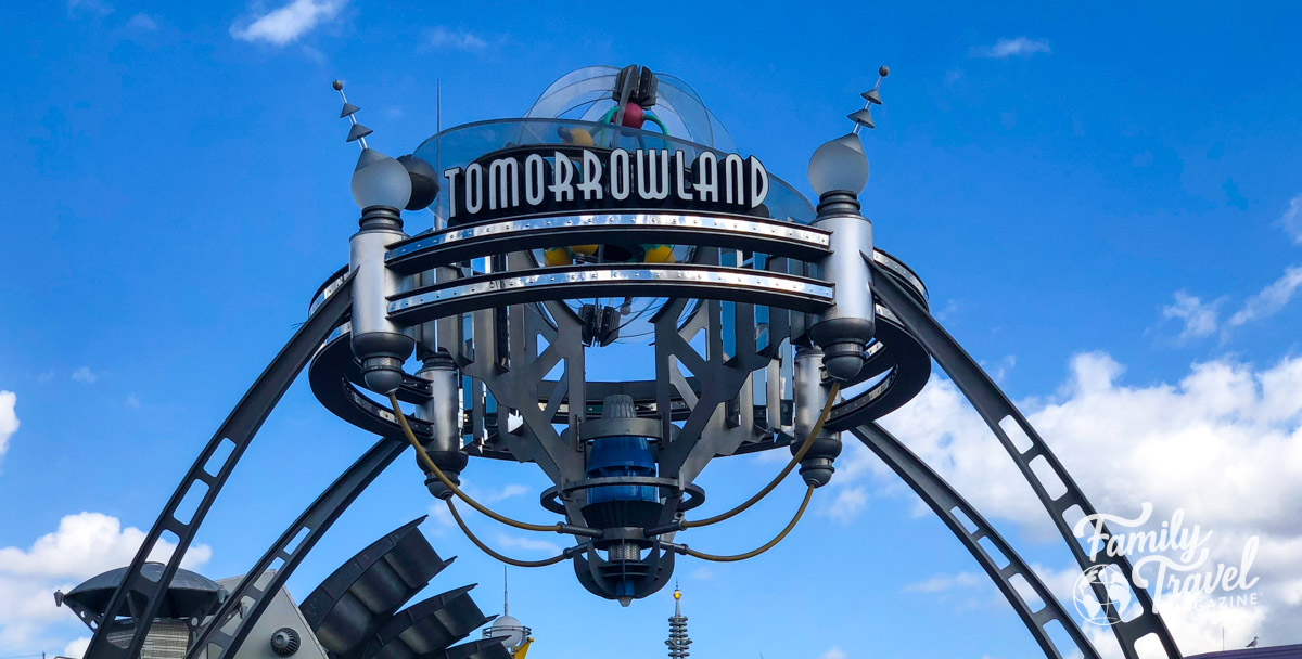 Tomorrowland overhead entrance sign 