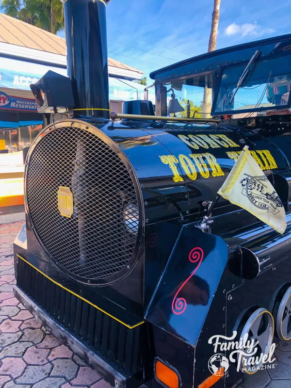 the front of the Conch Tour Train