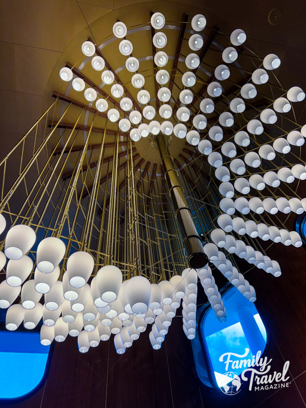 Large cascading chandelier