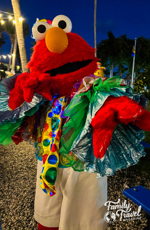 Elmo in festive carnival attire