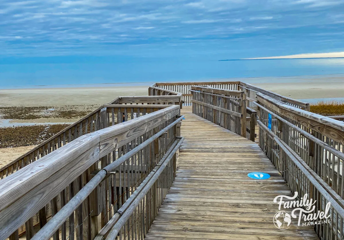 Boardwalk leading to beach