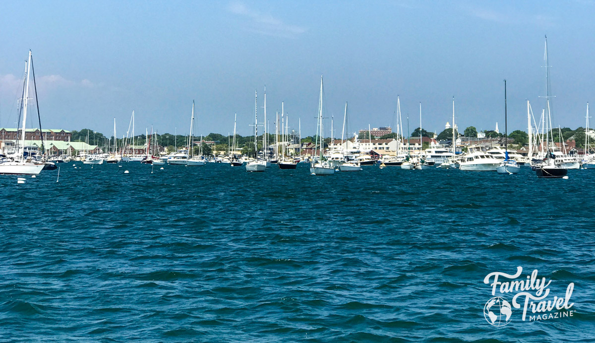 boats along the waterfront of Newport, where you'll find some of the best hotels in Rhode Island. 