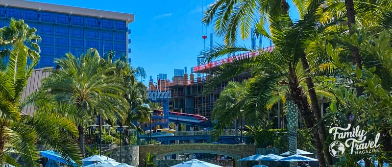 Pool at the Disneyland Hotel with Monorail Water Slide