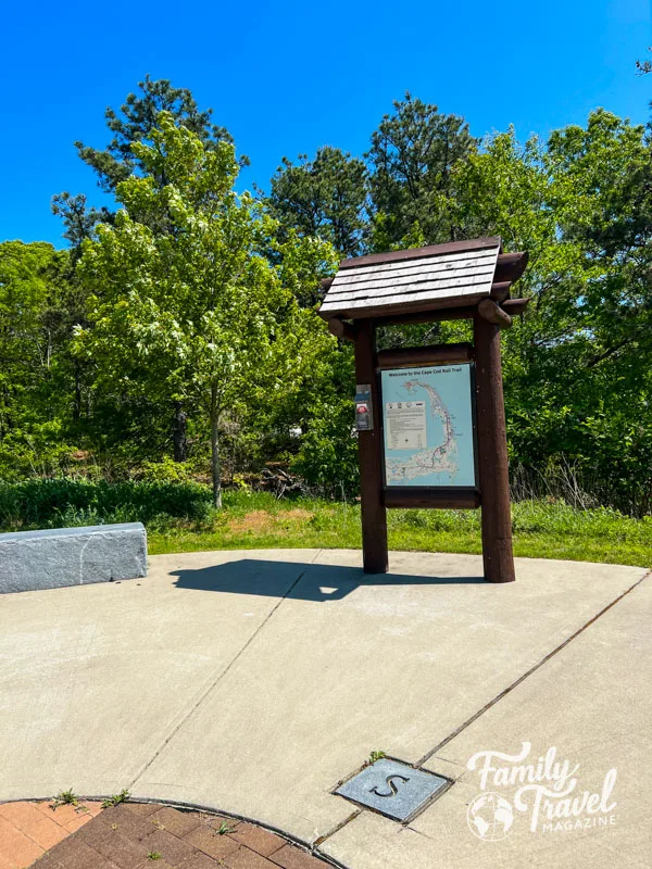 Map at Trailhead of Cape Cod Rail Trail 