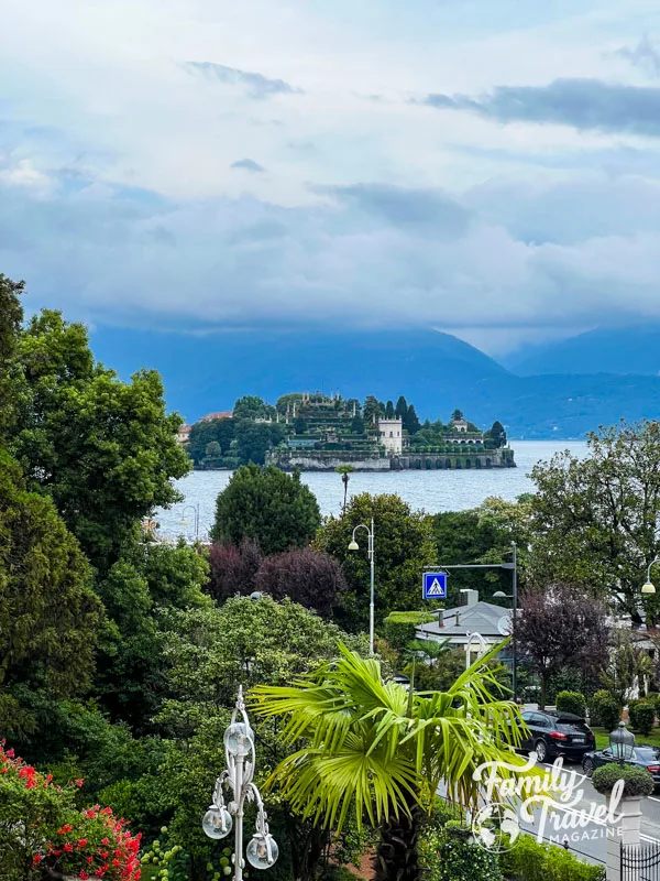 Isola Bella in Lake Maggiore view from hotel balcony