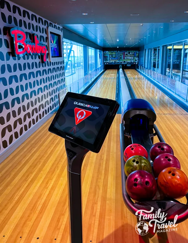 Bowling alley on board the MSC Meraviglia