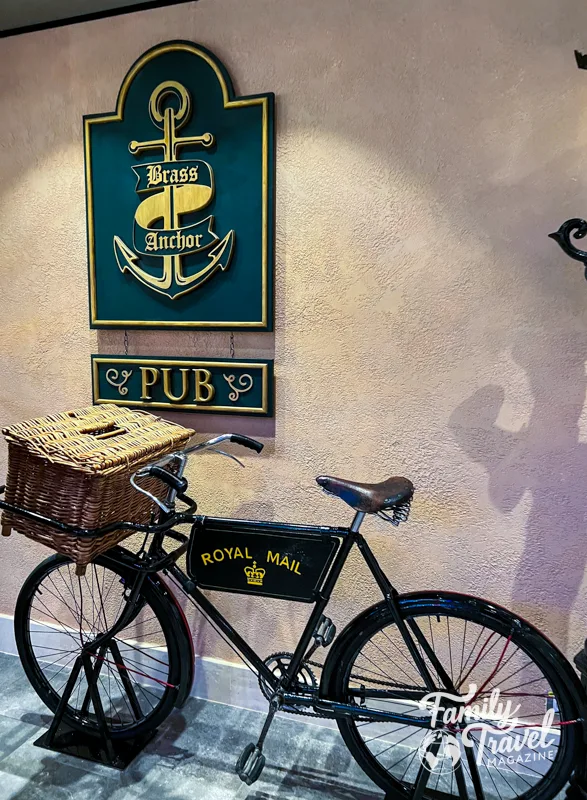 Entrance to Brass Anchor with bicycle outside