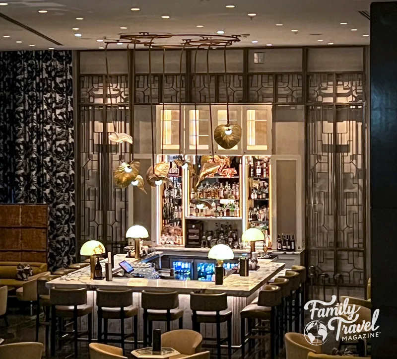 Art deco lobby bar at the Ritz-Carlton