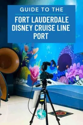 colorful Finding Nemo mural with camera on tripod in front