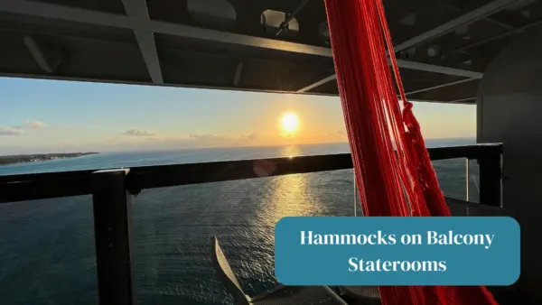 Hammock on balcony staterooms