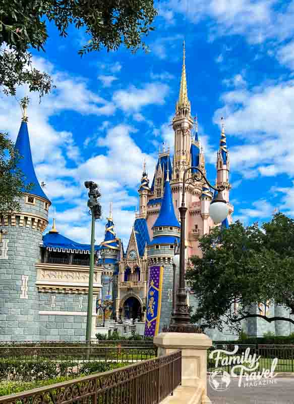 Cinderella Castle at Walt Disney World from the side