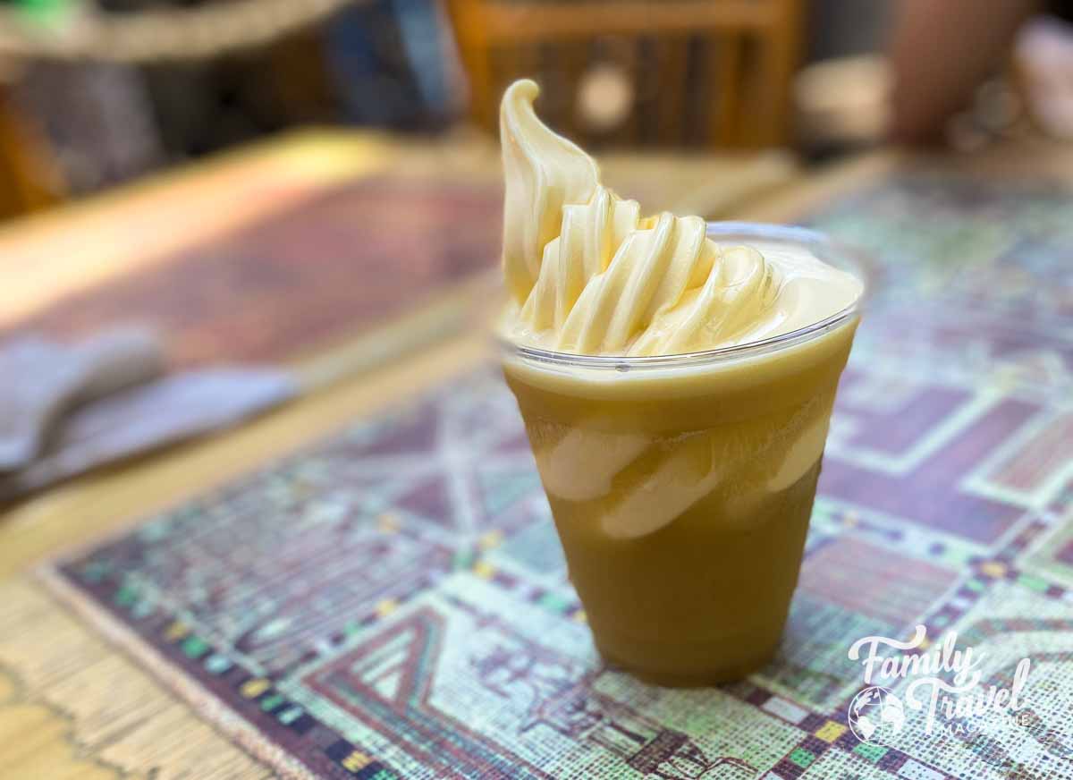Dole Whip float on a table